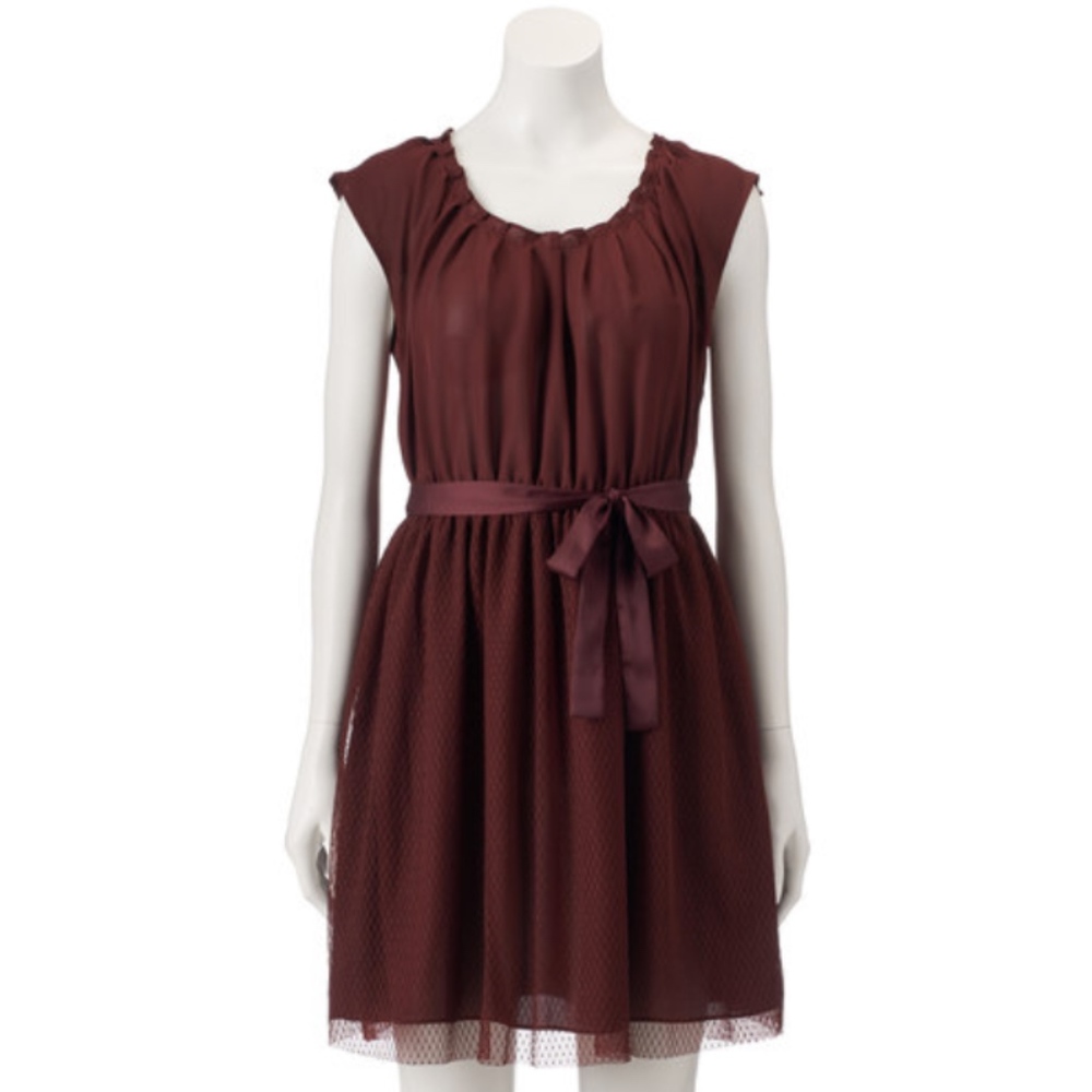 LC Lauren Conrad Pleated Neck Dress XS